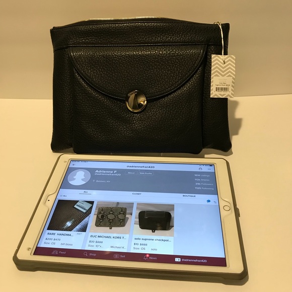 NWT BLACK DEUX LUX  VICTORY POUCH IPAD/media case. - Picture 2 of 8